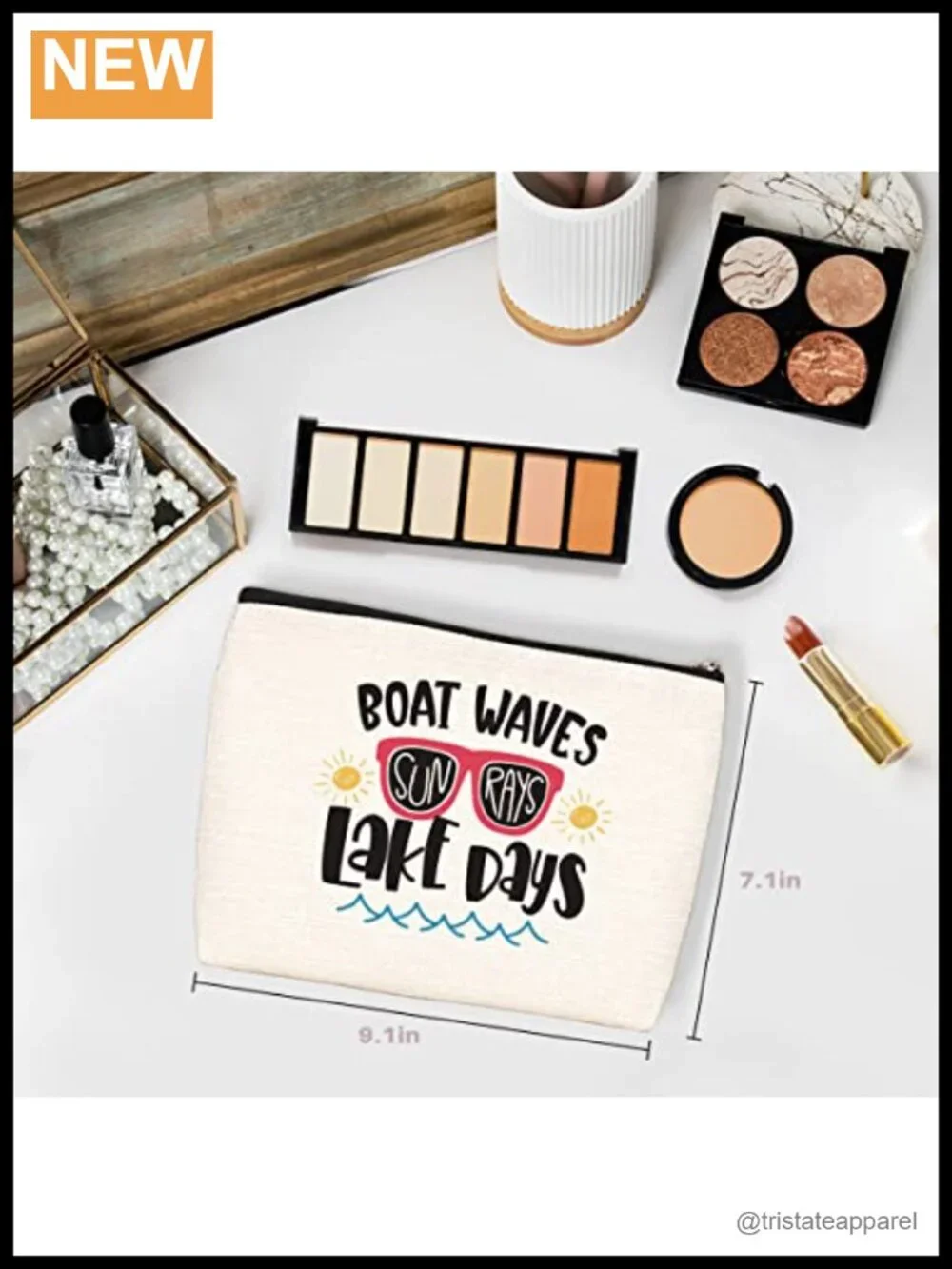 Waterproof Canvas Cosmetic Bag Travel Toiletry Organizer Makeup Pouch